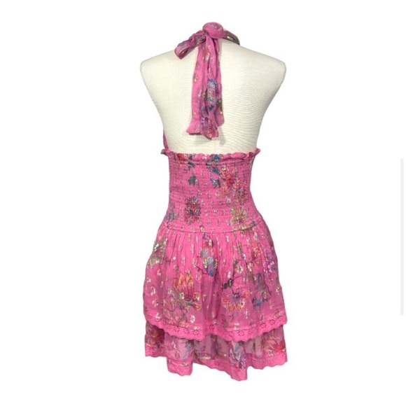 PQ Nora tie Dress in Garden Pink - Picture 2 of 3